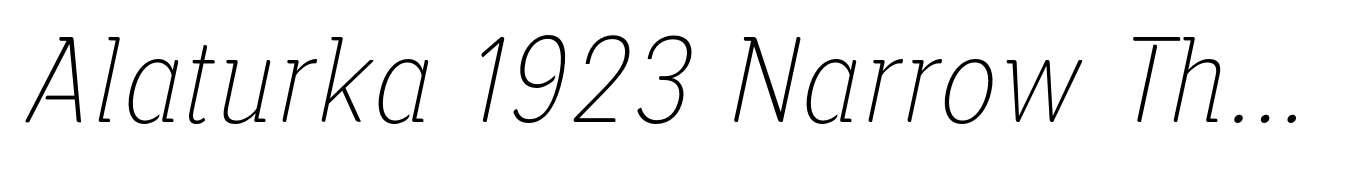 Alaturka 1923 Narrow Thin Italic